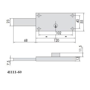 cisa 41111-60 shutter lock dimensions