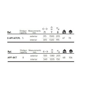 arregui gun cabinets dimensions