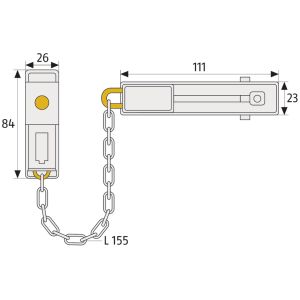 abus door chain sk-78 dimensions