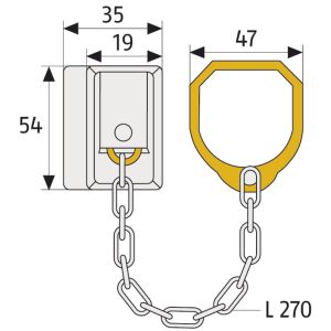 abus door security chain sk-89 dimensions