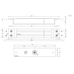 cdvi v3e mortice magnetic lock dimensions