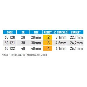 hugo dr combination padlock dimensions