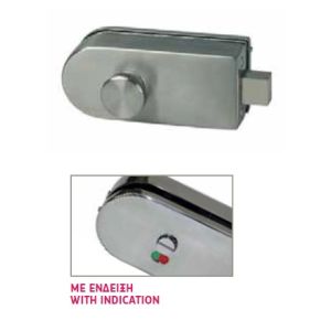 903-13 bolt lock glass door WC