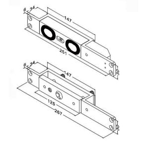 OPERA electromagnetic lock 13800 dimensions