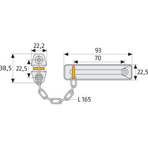 abus door chain sk dimensions