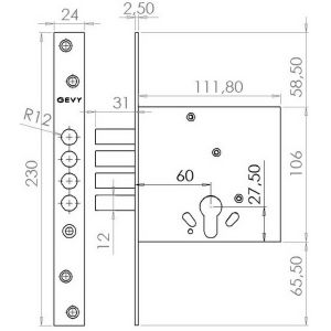 gevy lock 125-060 dimensions