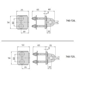 gevy steel hasp 740-725 dimensions