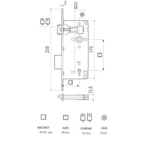 AGB Grande lock dimensions