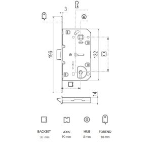 agb Mediana Evolution lock dimensions