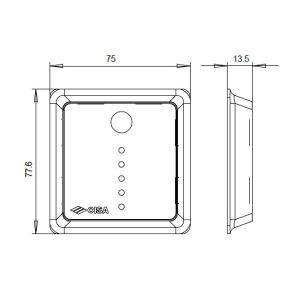 cisa 06525-50 myevo button dimensions