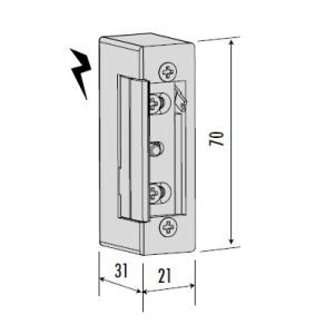 cisa 15100 electric strike dimensions