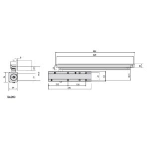 cisa d6200 door closer dimensions