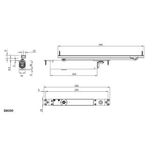 cisa d8200 concealed door closer  dimensions (new)