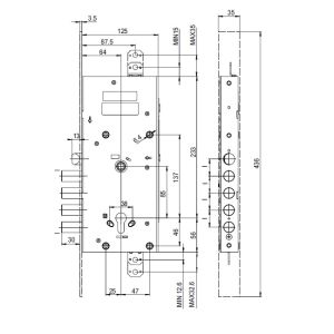 cisa e6516 myevo electric lock dimensions