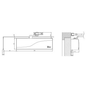 iseo is60 door closer dimensions