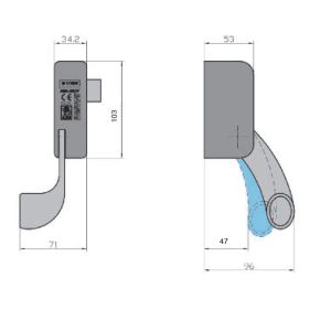 abloy ministar 429 panic exit device dimensions