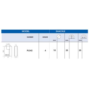 abloy pl342 padlock dimensions (new)